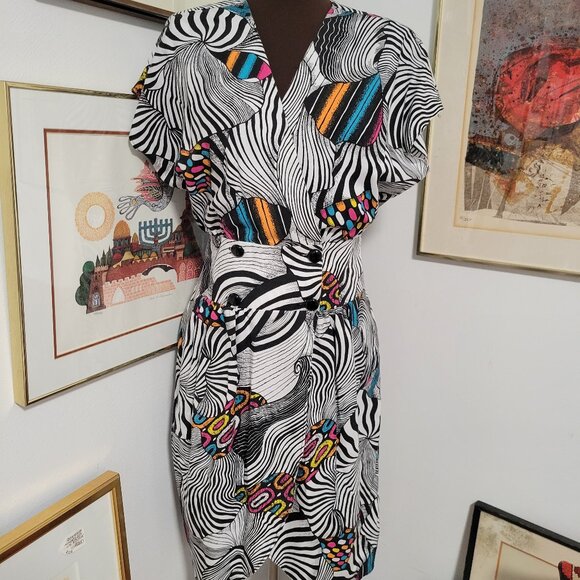 Vintage Dresses & Skirts - Vintage Early 80's Crossover Dress by Orare Size 11/12